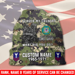 US Coast Guard, No One Fights Alone - Full-Printed Beanie Hat