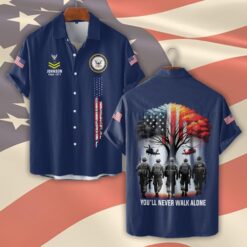 US Navy, Always Remember, Never Forget - Short Sleeve Button Shirt