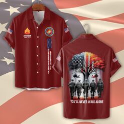 US Marine Corps, Honoring All Who Served - Short Sleeve Button Shirt