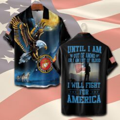 US Marine Corps, Always Remember, Never Forget - Short Sleeve Button Shirt