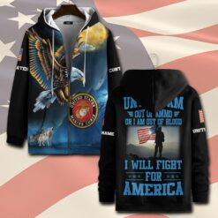 US Marine Corps, E 9 Marines Master Gunnery Sergeant - Zip Hoodie