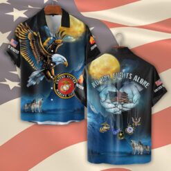 US Marine Corps, Remember - Honor - Respect - Short Sleeve Button Shirt