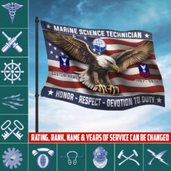 Coast Guard Rating, E 3 Blue - Flying Flag 3×5 Feet(90×150 Cm)