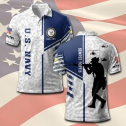 US Navy, American By Birth, Veteran By Choice - Polo Shirt