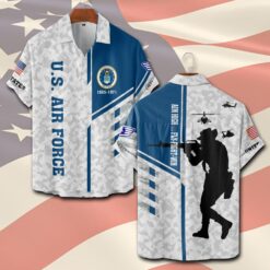 US Air Force , Remember - Honor - Respect - Short Sleeve Button Shirt