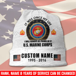 US Marine Corps, Freedom Over Fear - Full-Printed Beanie Hat