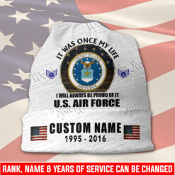 US Air Force , E 8 Air Force First Sergeant - Full-Printed Beanie Hat