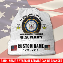 US Navy, E 8 Gold - Full-Printed Beanie Hat