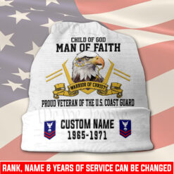 US Coast Guard, E 9 Gold - Full-Printed Beanie Hat