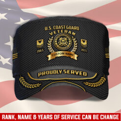 US Coast Guard, Proud Veteran - Military Cap