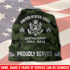 US Army, E 8 Army First Sergeant - Full-Printed Beanie Hat