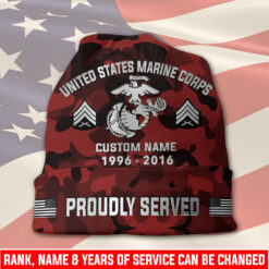 US Marine Corps, E 9 Marines Sergeant Major - Full-Printed Beanie Hat