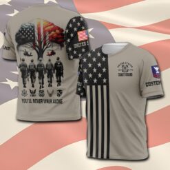 US Coast Guard, American By Birth, Veteran By Choice - T-Shirt