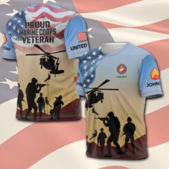 US Marine Corps, Proud Veteran - T-Shirt
