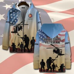 US Marine Corps, No One Gets Left Behind - Zip Hoodie