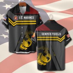 US Marine Corps, I Walked The Walk - Short Sleeve Button Shirt