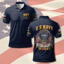 Navy Badge, Duty, Honor, Country - Polo Shirt