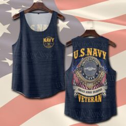 Navy Badge, Honor, Duty, Service - Tank-Top