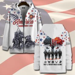 US Marine Corps, Thank a Veteran - Zip Hoodie