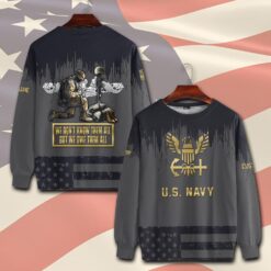 Navy Badge, American By Birth, Veteran By Choice - Sweatshirt