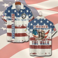 US Navy, E 6 Red - Short Sleeve Button Shirt