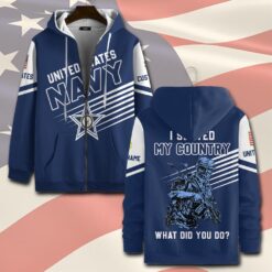 US Navy, Remember - Honor - Respect - Zip Hoodie