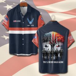 US Air Force , All Gave Some, Some Gave All - Short Sleeve Button Shirt