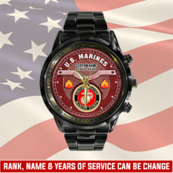 US Marine Corps, The Jarheads - Black Stainless Steel Watch
