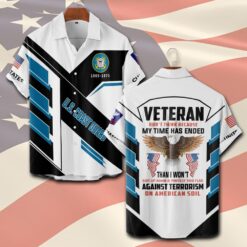 US Coast Guard, No One Fights Alone - Short Sleeve Button Shirt