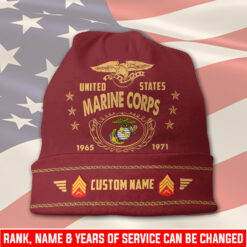 US Marine Corps, E 4 Marines Corporal - Full-Printed Beanie Hat