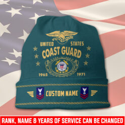 US Coast Guard, E 7 Gold - Full-Printed Beanie Hat