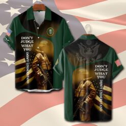 US Army, Proud Veteran - Short Sleeve Button Shirt