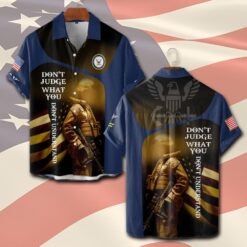 US Navy, Freedom Over Fear - Short Sleeve Button Shirt