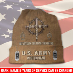 US Army, E 4 Army Specialist - Full-Printed Beanie Hat