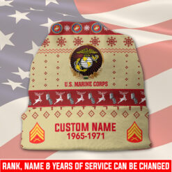 US Marine Corps, E 8 Marines First Sergeant - Full-Printed Beanie Hat