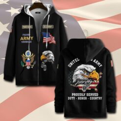 US Army, E 7 Army Sergeant First Class - Zip Hoodie