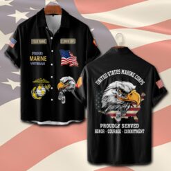 US Marine Corps, Lest We Forget - Short Sleeve Button Shirt