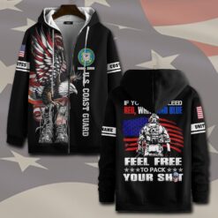 US Coast Guard, E 8 Gold - Zip Hoodie