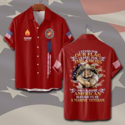US Marine Corps, No One Gets Left Behind - Short Sleeve Button Shirt