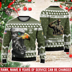 US Army, Honoring All Who Served - Knitted Sweater
