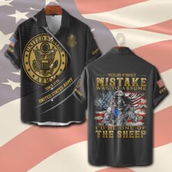 US Army, Freedom Isn't Free - Short Sleeve Button Shirt