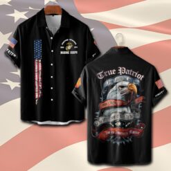 US Marine Corps, Always Remember, Never Forget - Short Sleeve Button Shirt