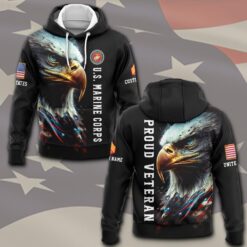 US Marine Corps, Proud Veteran - Hoodie