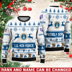 US Air Force , Freedom Over Fear - Knitted Sweater