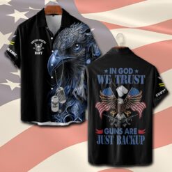 US Navy, Freedom Over Fear - Short Sleeve Button Shirt