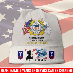 US Coast Guard, American By Birth, Veteran By Choice - Full-Printed Beanie Hat