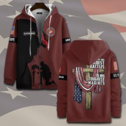 US Marine Corps, Honor, Duty, Service - Zip Hoodie