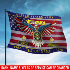 US Army, Proud Veteran - Flying Flag 3×5 Feet(90×150 Cm)