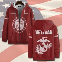 US Marine Corps, O 3 Marines Captain - Zip Hoodie