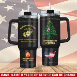 US Marine Corps, No One Fights Alone - Stainless Steel Tumbler 40oz